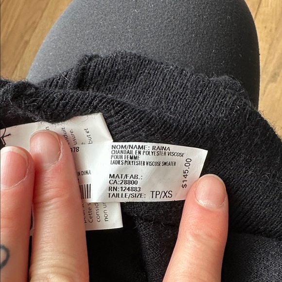 3 for $30 // Rudsak Raina black short sleeve long turtleneck tunic sweater xs - Picture 10 of 10